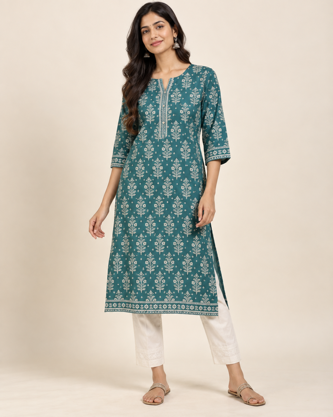 Women Printed Straight Kurta