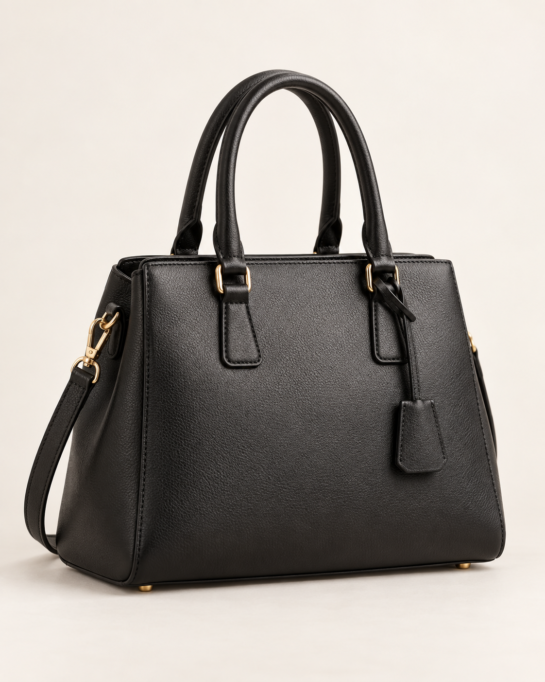Structured Black Handbag